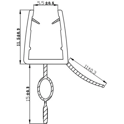 Bodendichtleiste Für Duschkabinen 6 Mm Glasstärke – Bild 2