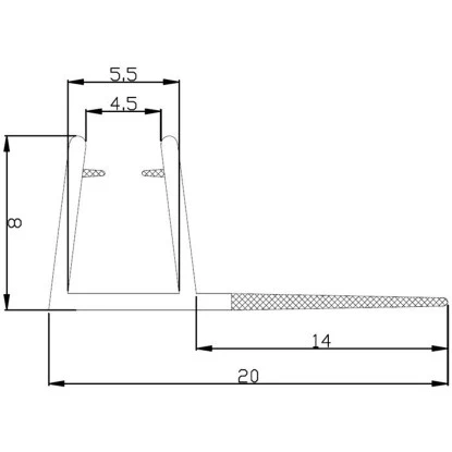 Vertikale Türabschlussdichtung 2er-Set 5 Mm Glasstärke – Bild 2