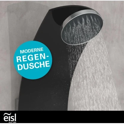 Eisl Duschpaneel Karibik 3 In 1 Mit Regendusche Sechs Massagedüsen Schwarz – Bild 7