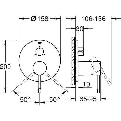 Grohe Einhandbatterie Mit 3-Wege-Umstellung Essence Chrom – Bild 2