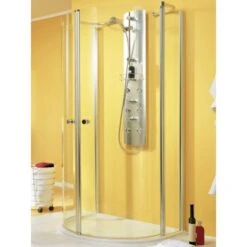 Schulte Garant Halbkreis-Dusche 96 Cm X 82 Cm Echtglas