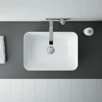 Maximus Aufsatzwaschbecken Reni 45,5 Cm Keramik Weiß – Bild 2