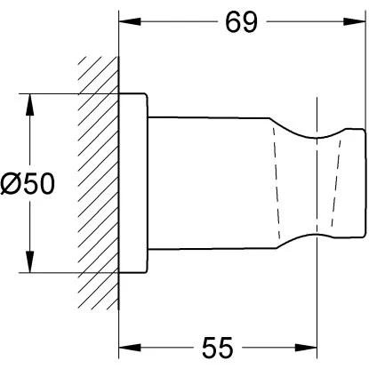 Grohe Handbrausehalter Rainshower Hard Graphite – Bild 2