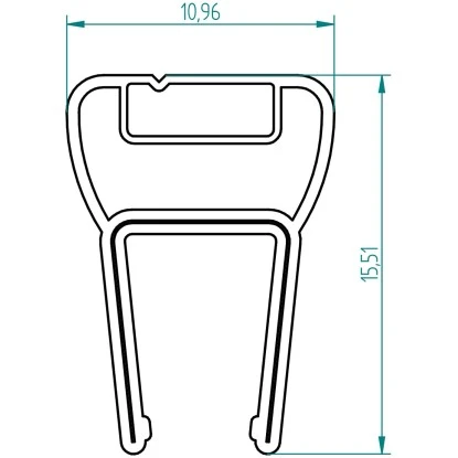 Breuer Magnet-Duschdichtung 90° PK637 Gerade Senkrecht 2010 Mm 5 Stück – Bild 2