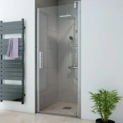 Breuer Drehtür Für Nische Europa Design Anschlag Rechts Chrom Klarglas 90 Cm