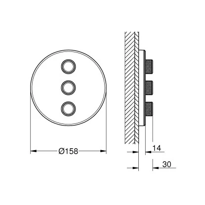 Grohe 3-fach Unterputzventil Grohtherm SmartControl Moonwhite – Bild 2