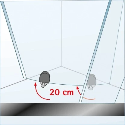 Schulte ExpressPlus Runddusche Kristall/Trend Inkl. Duschwanne 80x80cm – Bild 7