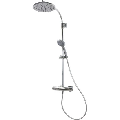 Breuer Duscharmatur Aquamaxx 320 Mit Thermostat Runde Kopfbrause